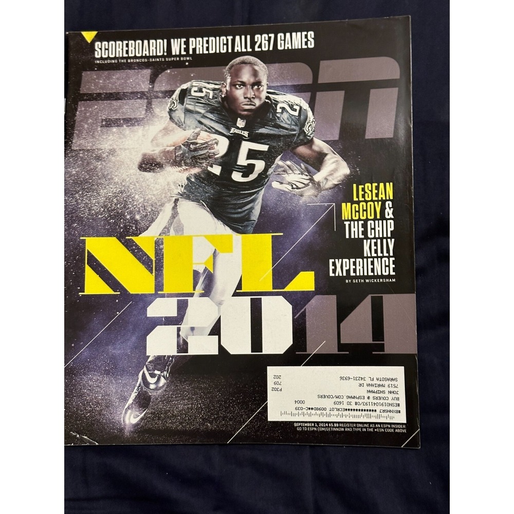 ESPN ~ NFL 2014  ~ LeSean McCoy & The Chip Kelly Experience  ~ 09/01/2014 - Picture 3 of 3